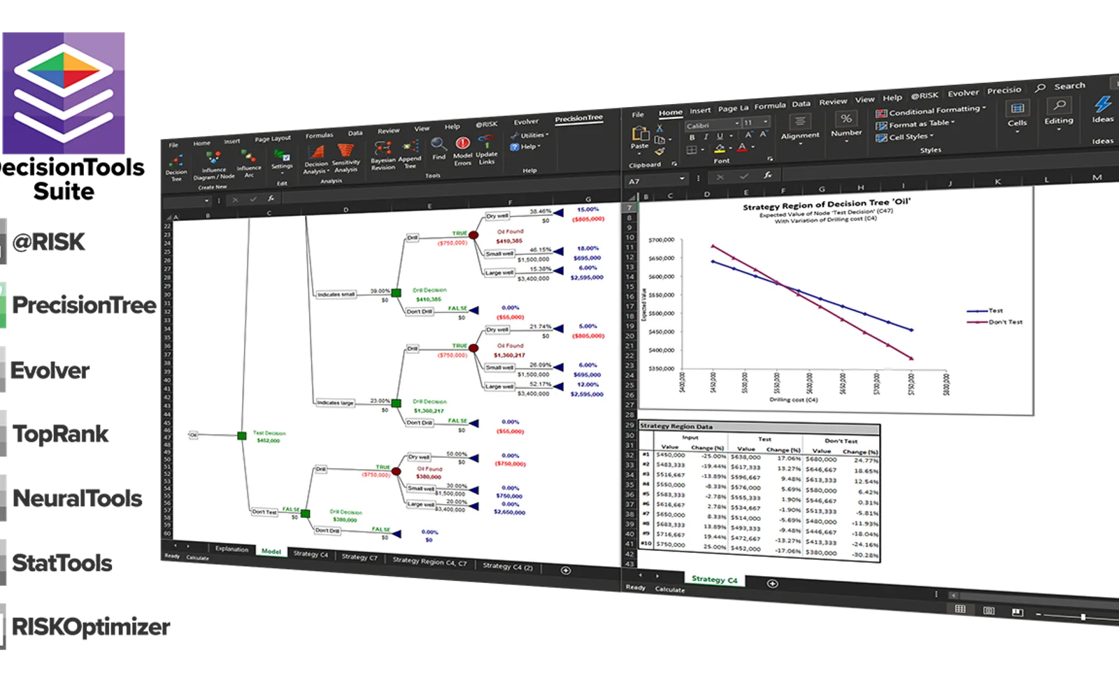 DecisionTools Suite — screenshot from the Microsoft Marketplace listing