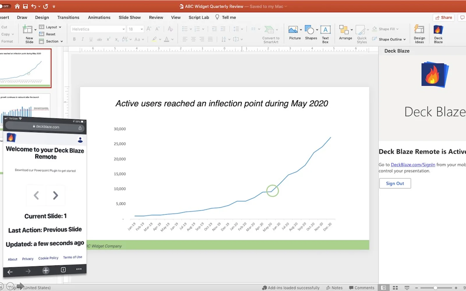 Deck Blaze — screenshot from the Microsoft Marketplace listing