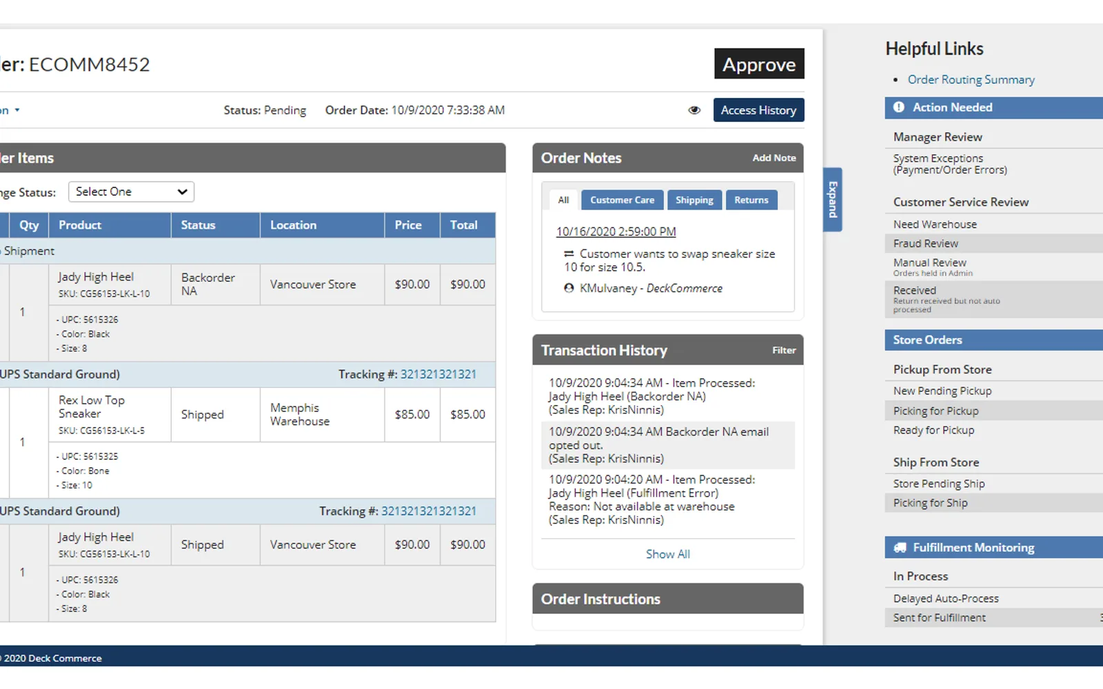 Deck Commerce Order Management System — screenshot from the Microsoft Marketplace listing