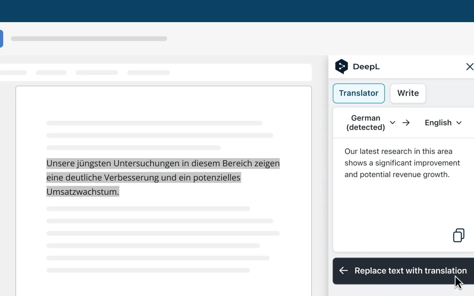 DeepL for Word — screenshot from the Microsoft Marketplace listing
