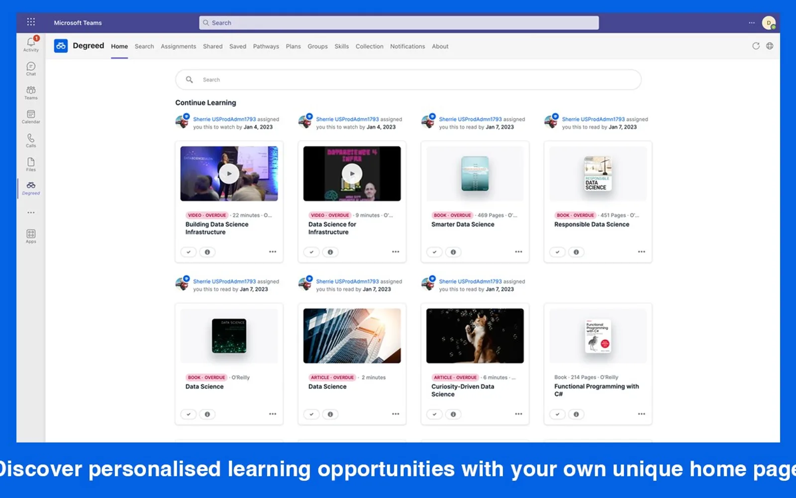 Degreed — screenshot from the Microsoft Marketplace listing