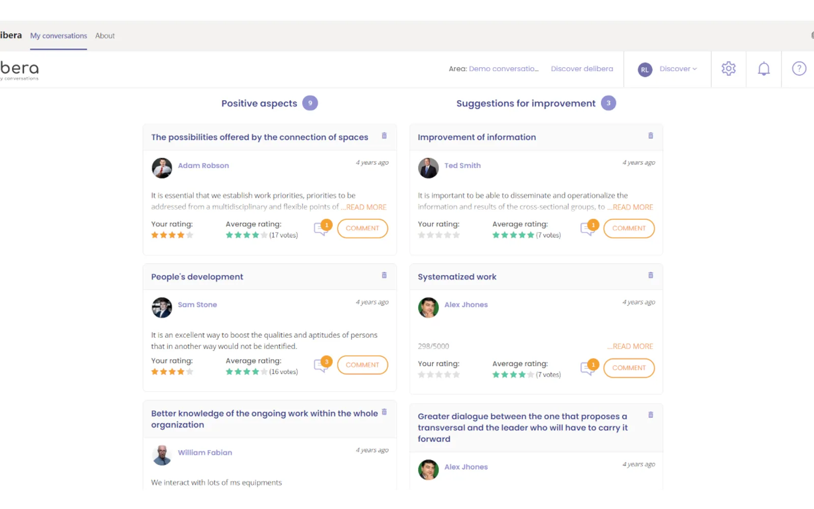 delibera — screenshot from the Microsoft Marketplace listing
