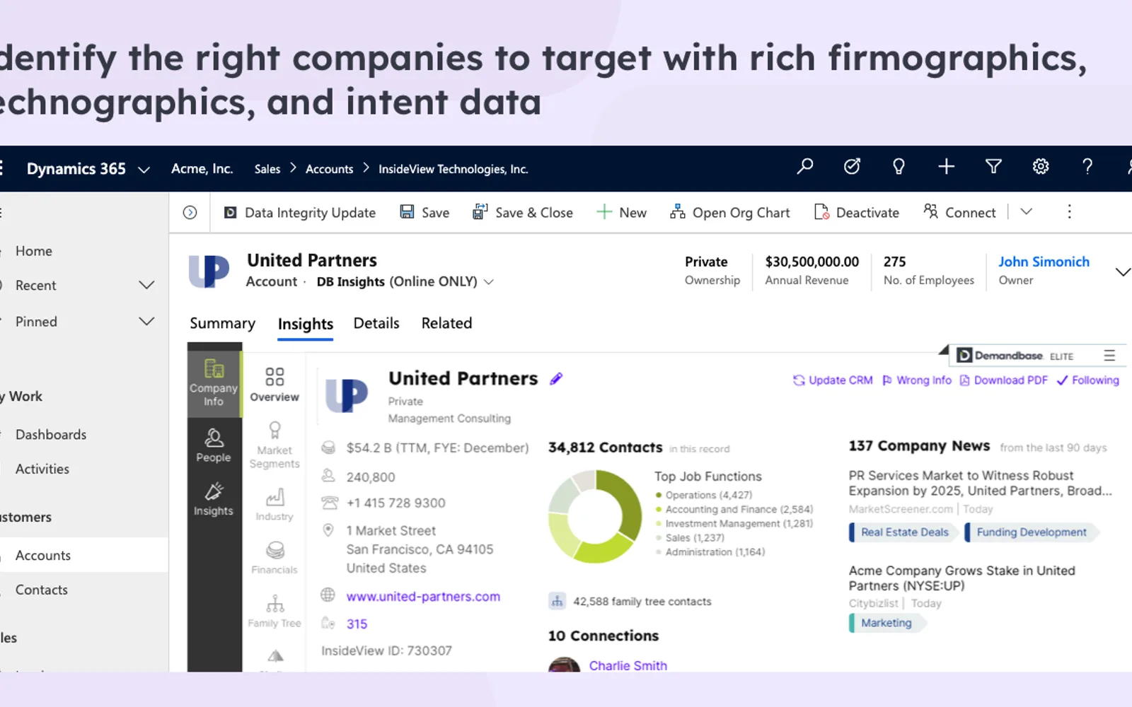 Demandbase — screenshot from the Microsoft Marketplace listing