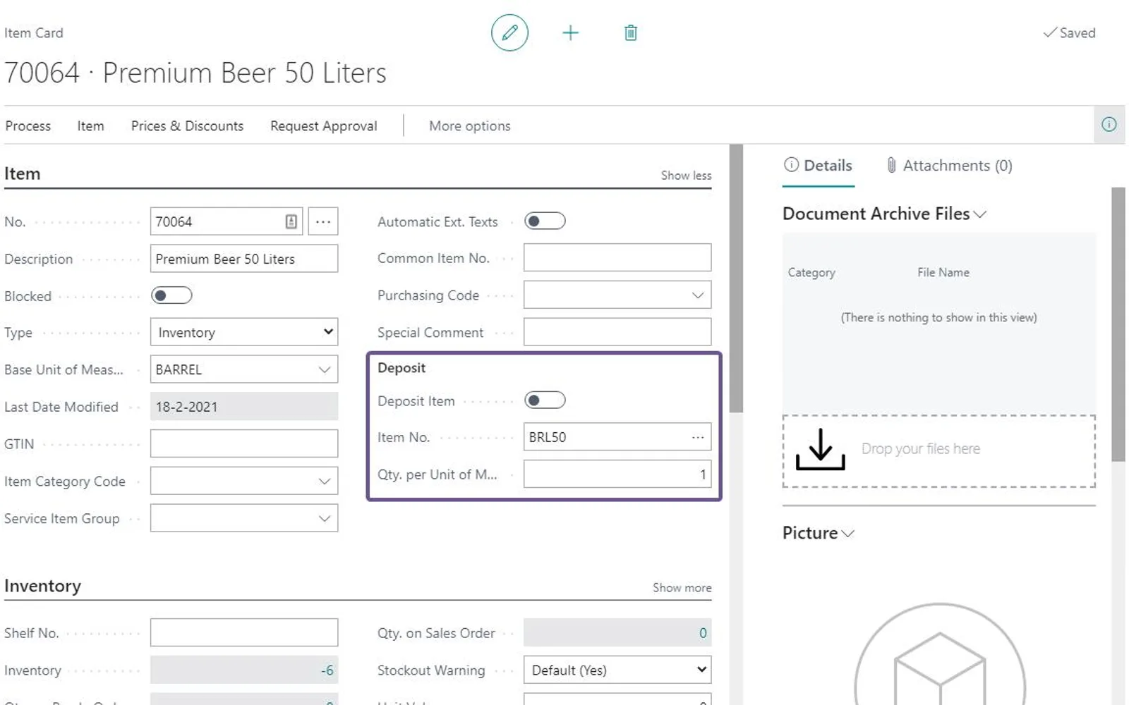 Deposit Items — screenshot from the Microsoft Marketplace listing