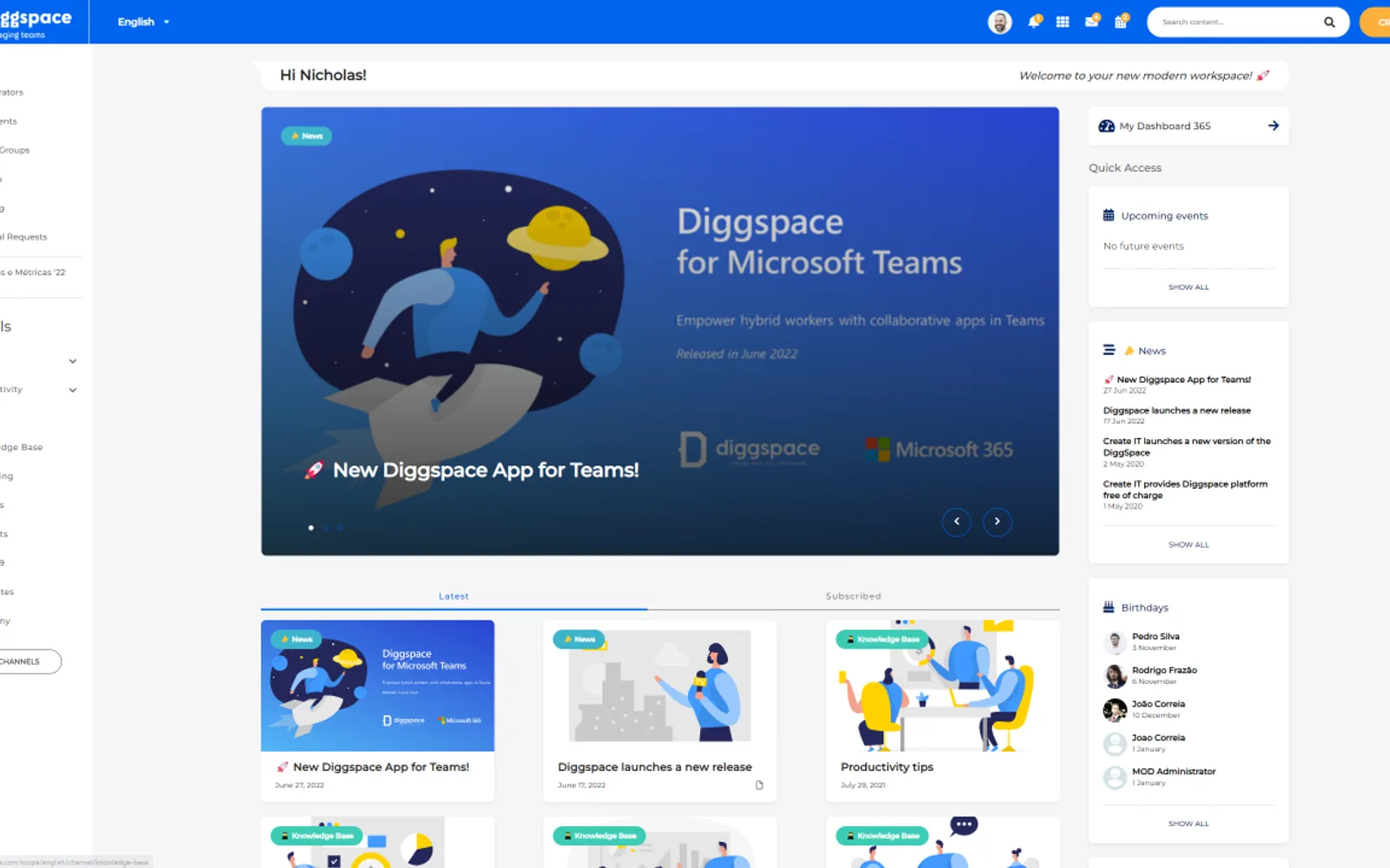 Diggspace. — screenshot from the Microsoft Marketplace listing
