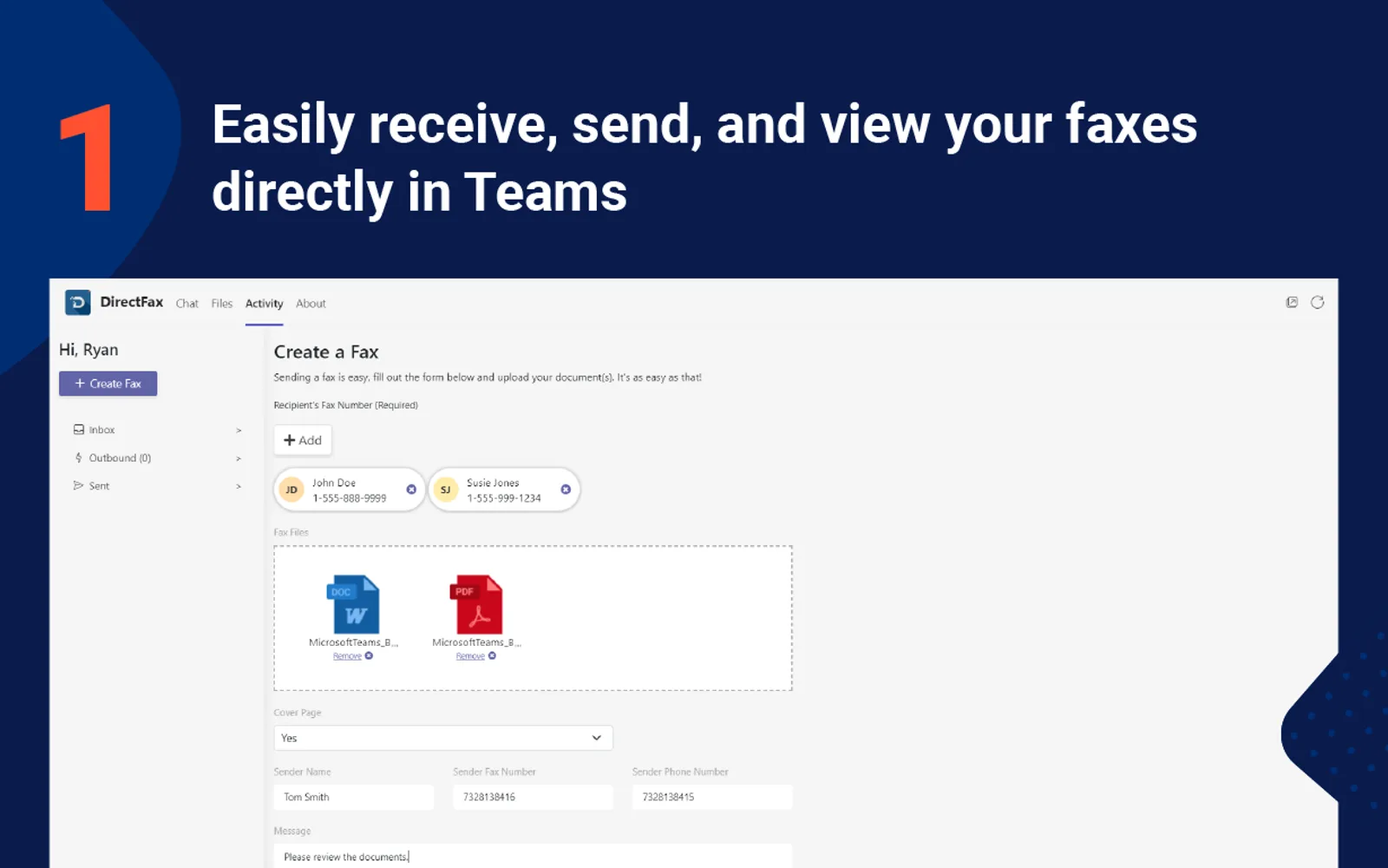 DirectFax Messenger — screenshot from the Microsoft Marketplace listing
