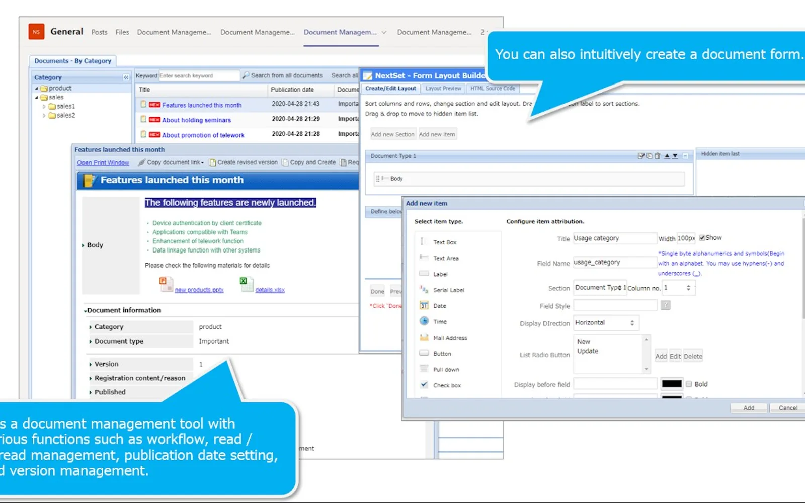 Document Management - NextSet — screenshot from the Microsoft Marketplace listing