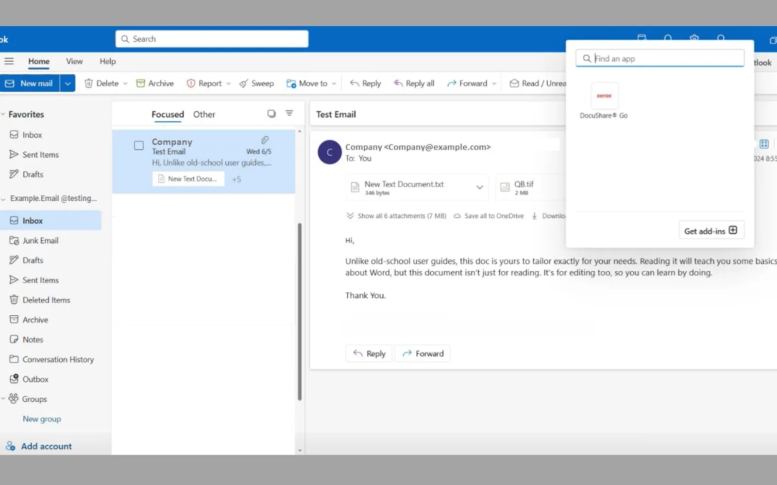 DocuShare Go — screenshot from the Microsoft Marketplace listing