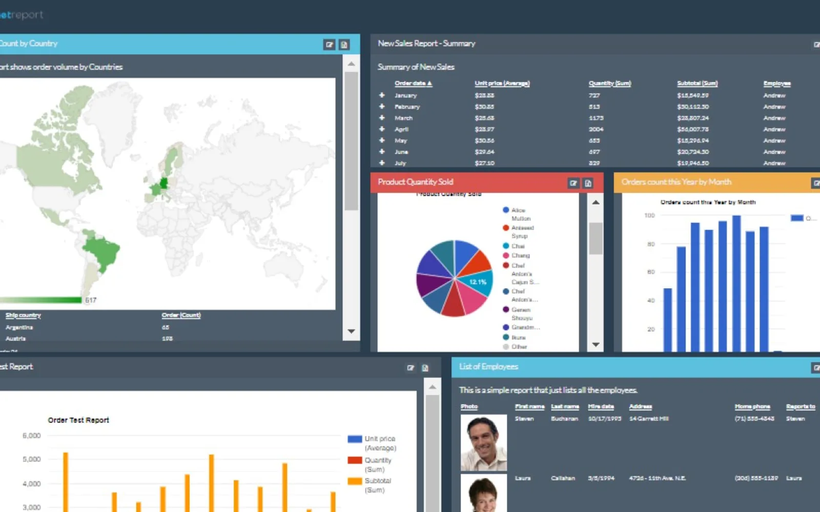 dotnet Report Builder — screenshot from the Microsoft Marketplace listing