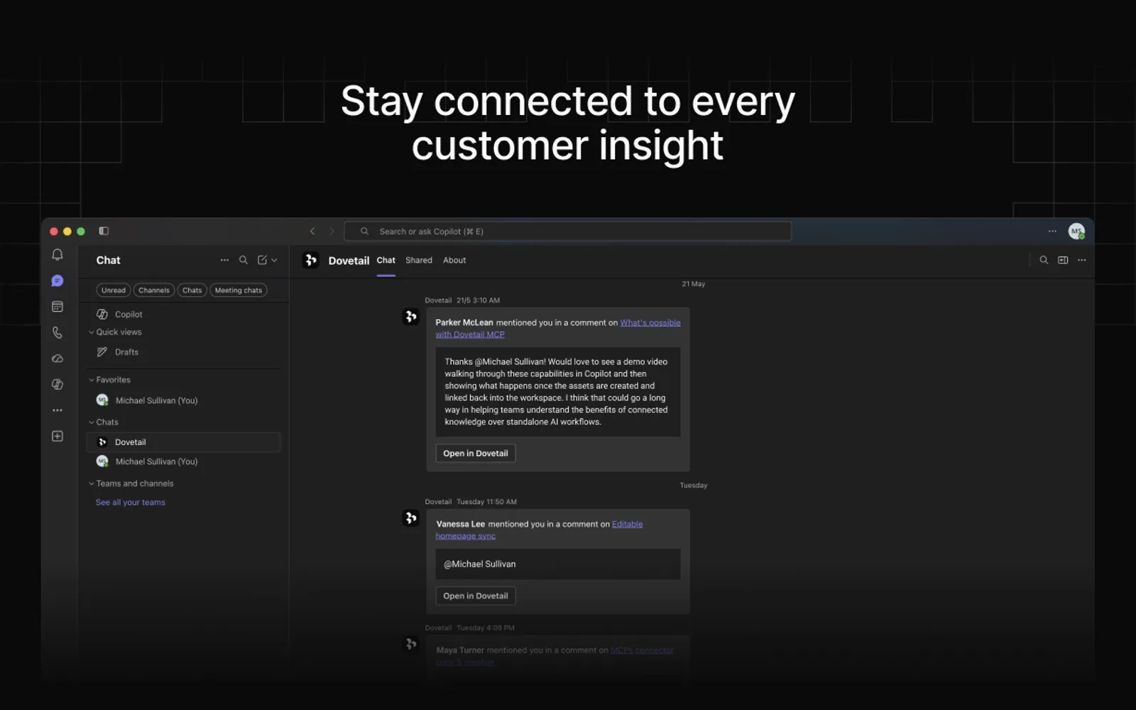 Dovetail — screenshot from the Microsoft Marketplace listing