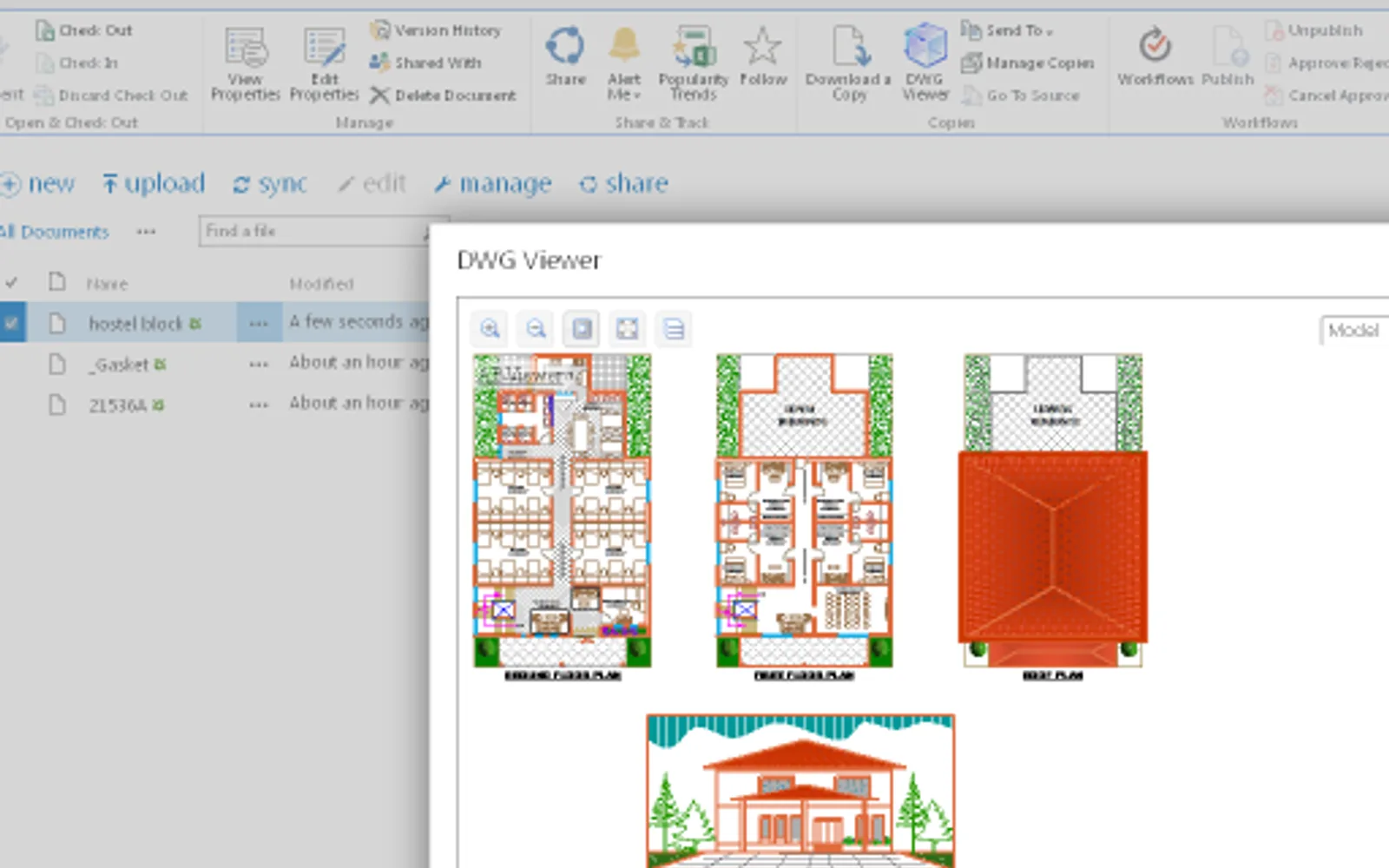 DWG Viewer — screenshot from the Microsoft Marketplace listing