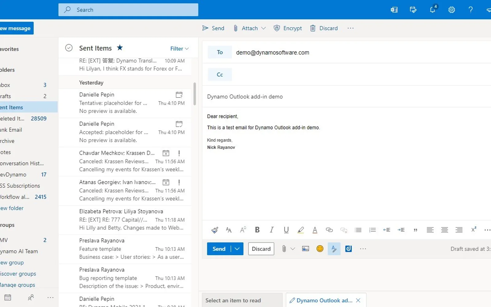 Dynamo — screenshot from the Microsoft Marketplace listing