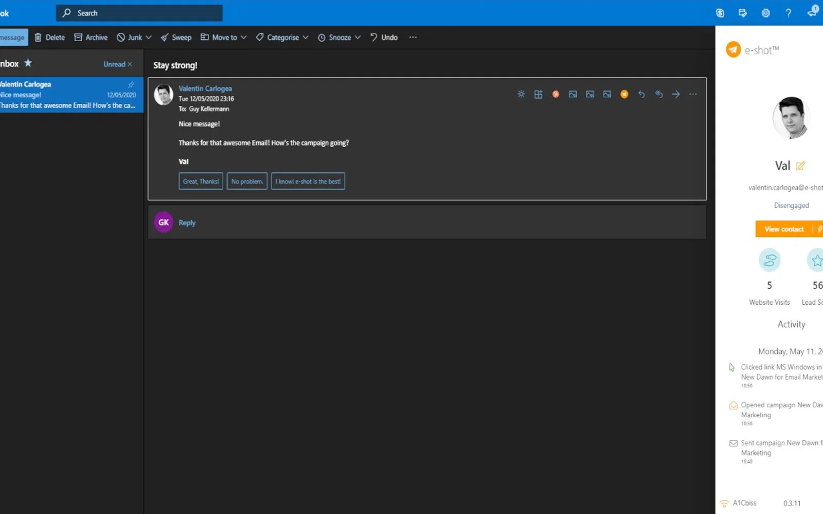 e-shot™ — screenshot from the Microsoft Marketplace listing