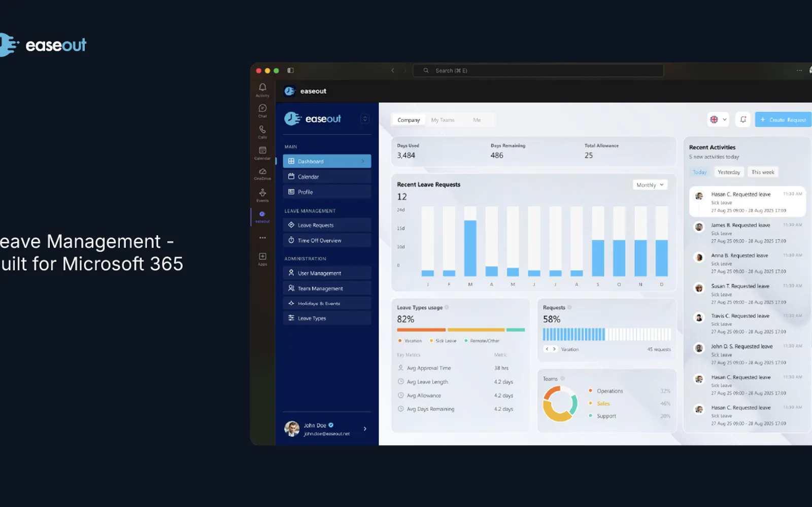 easeout — screenshot from the Microsoft Marketplace listing