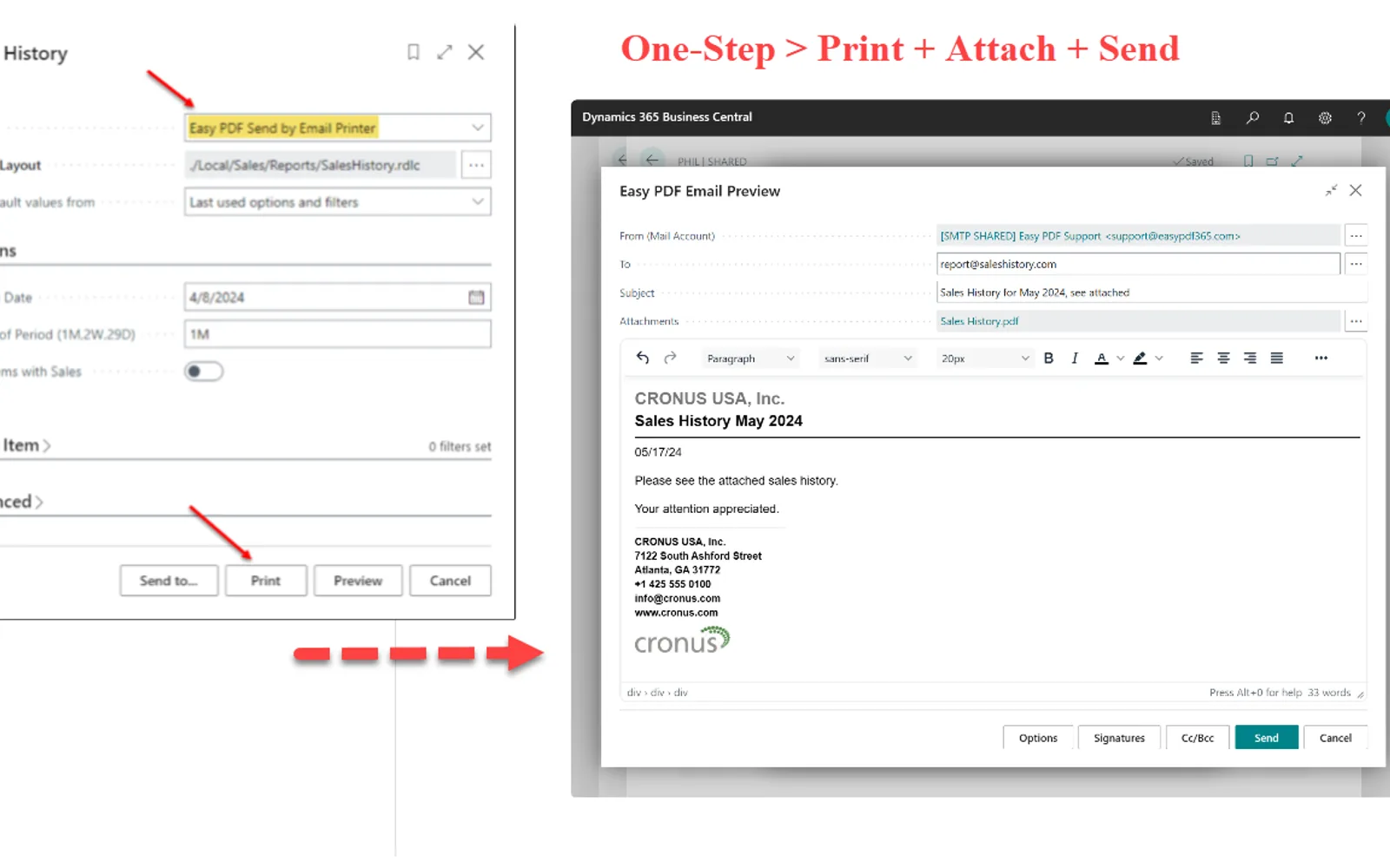 Easy PDF Email, Print, Batch — screenshot from the Microsoft Marketplace listing