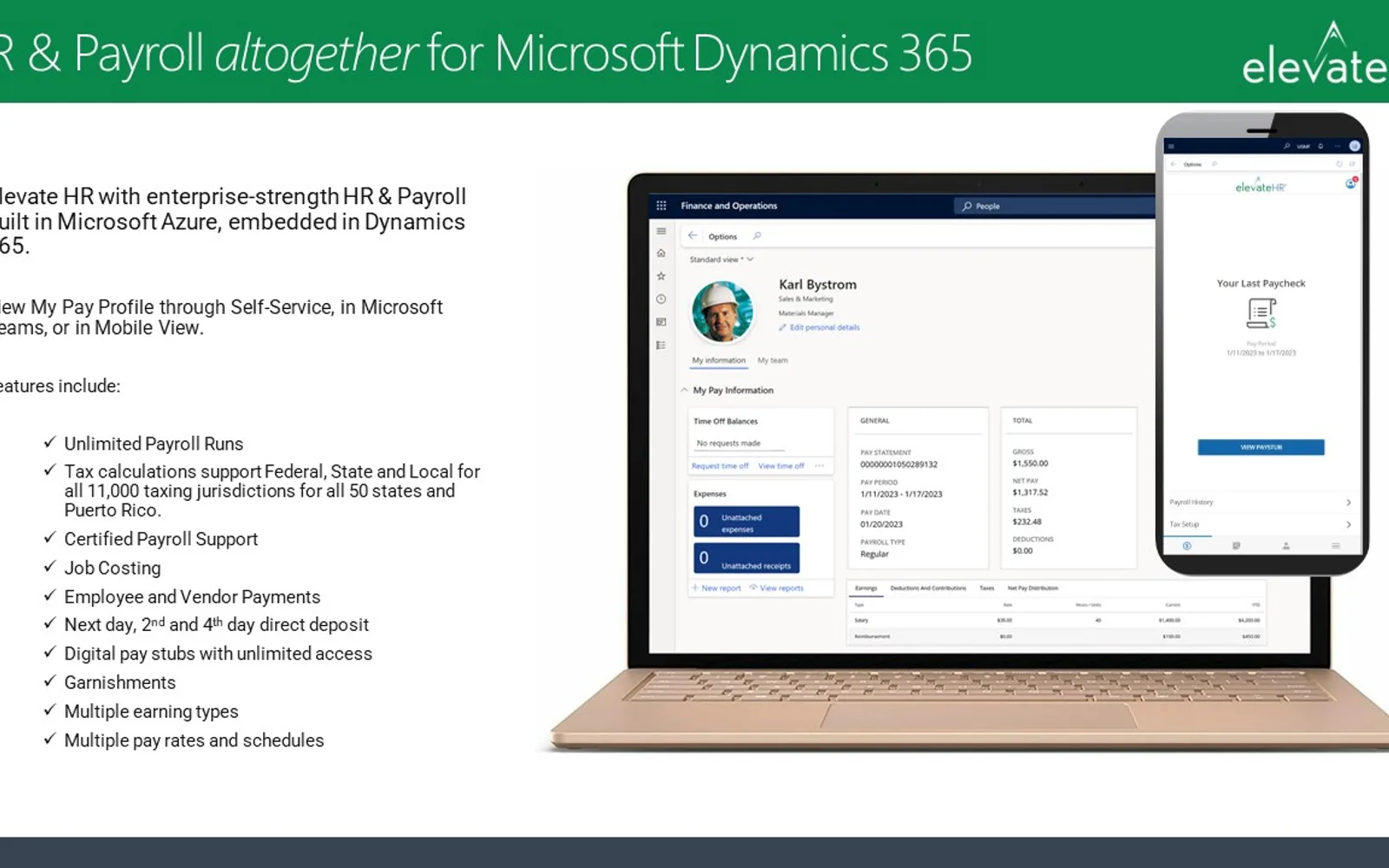 Elevate HR Solutions — screenshot from the Microsoft Marketplace listing
