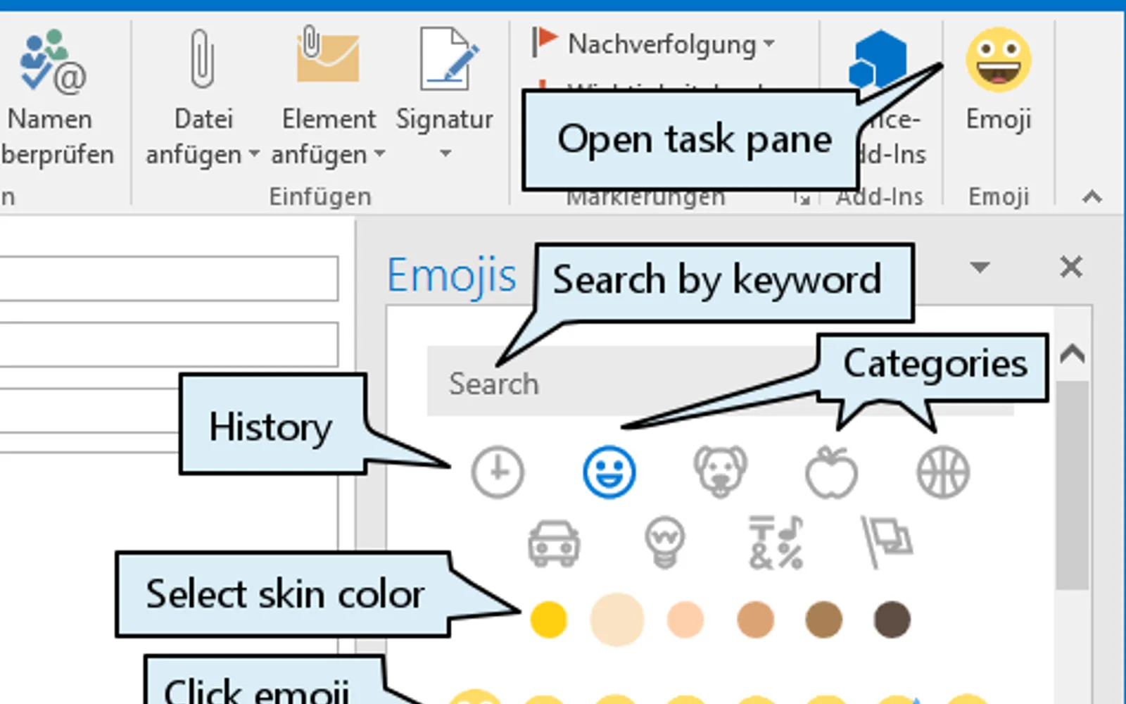 Emojis — screenshot from the Microsoft Marketplace listing