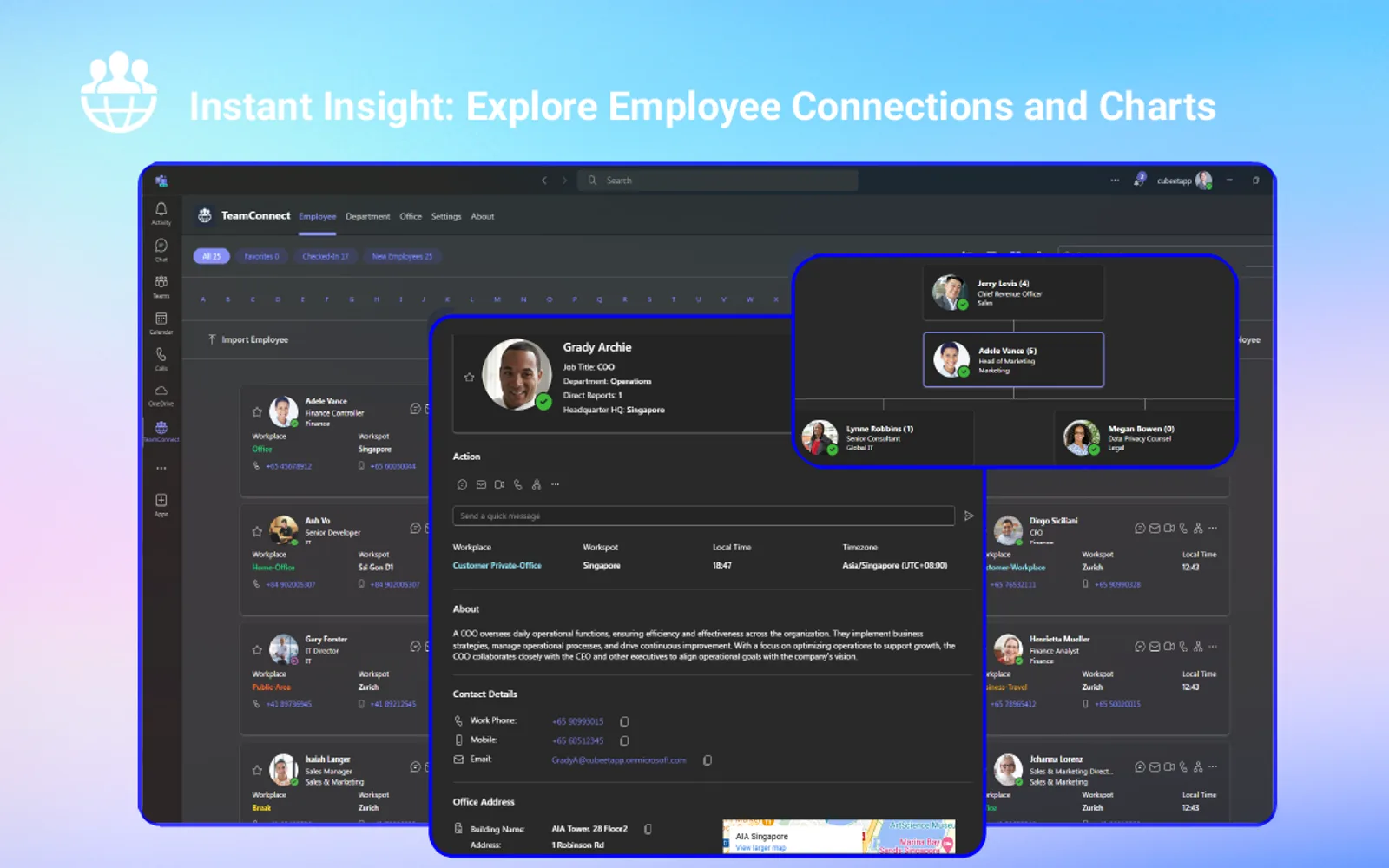 Employee Directory TeamConnect — screenshot from the Microsoft Marketplace listing