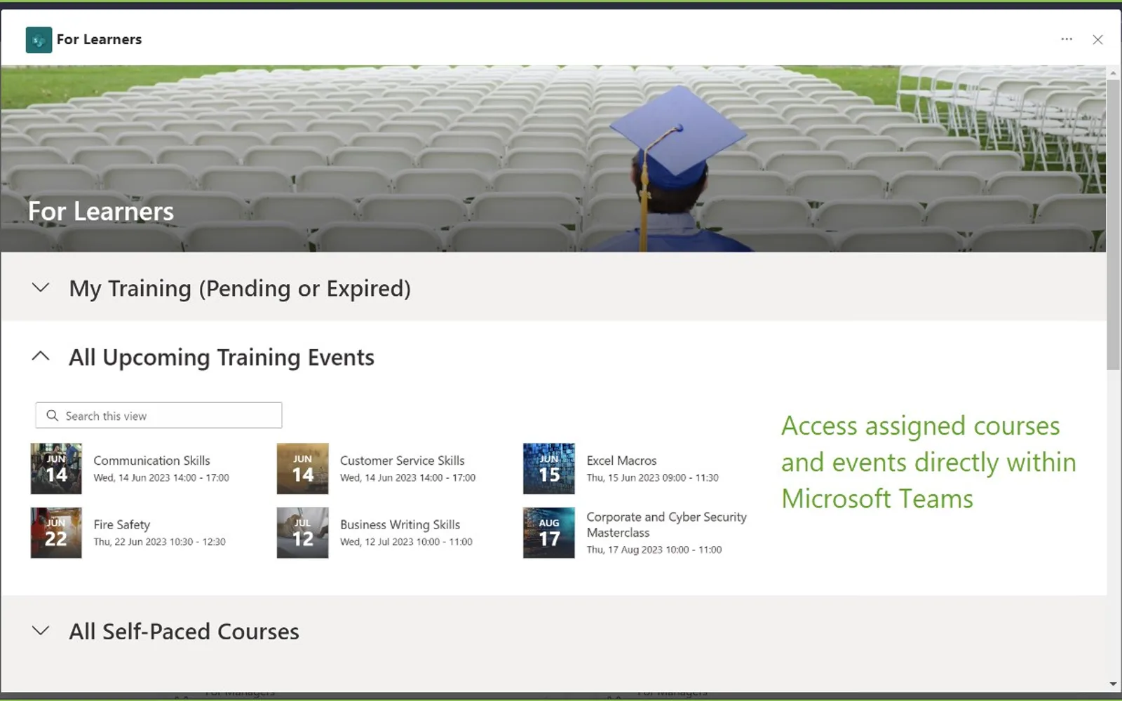 Employee Training Management — screenshot from the Microsoft Marketplace listing