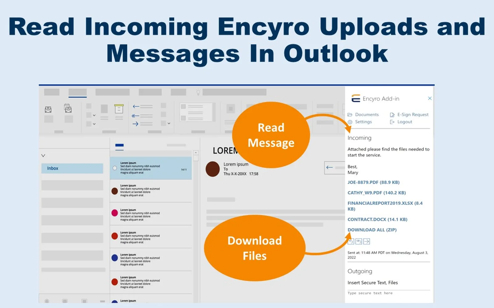 Encyro Addin for Microsoft 365 Email — screenshot from the Microsoft Marketplace listing