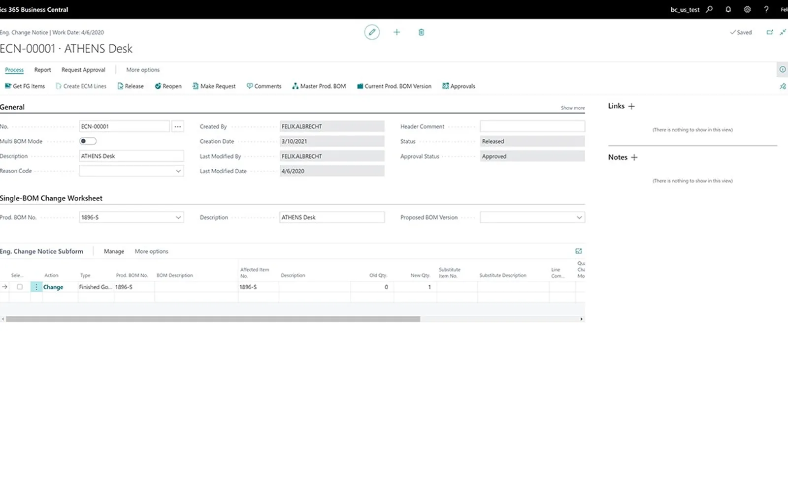 Engineering Change Mgmt. — screenshot from the Microsoft Marketplace listing