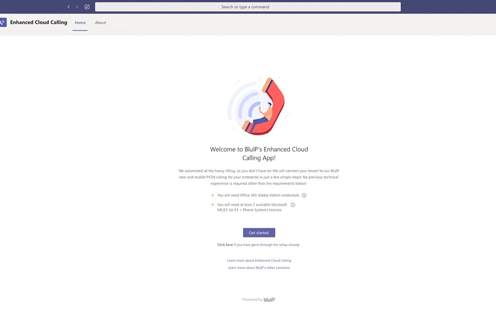 Enhanced Cloud Calling — screenshot from the Microsoft Marketplace listing