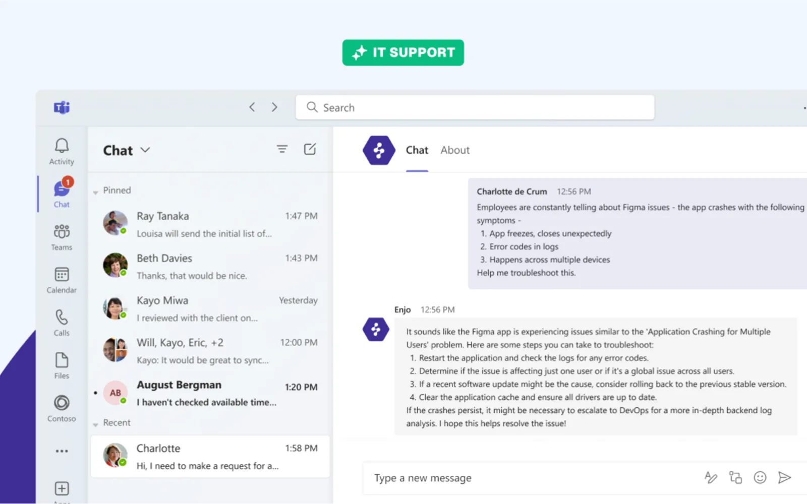 Enjo — screenshot from the Microsoft Marketplace listing