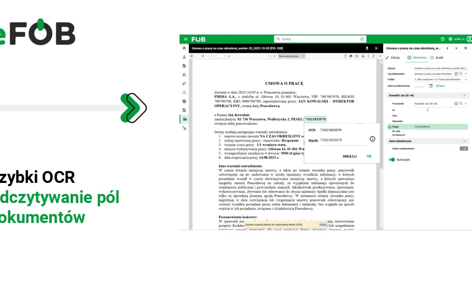 eTeczka eFOB — screenshot from the Microsoft Marketplace listing