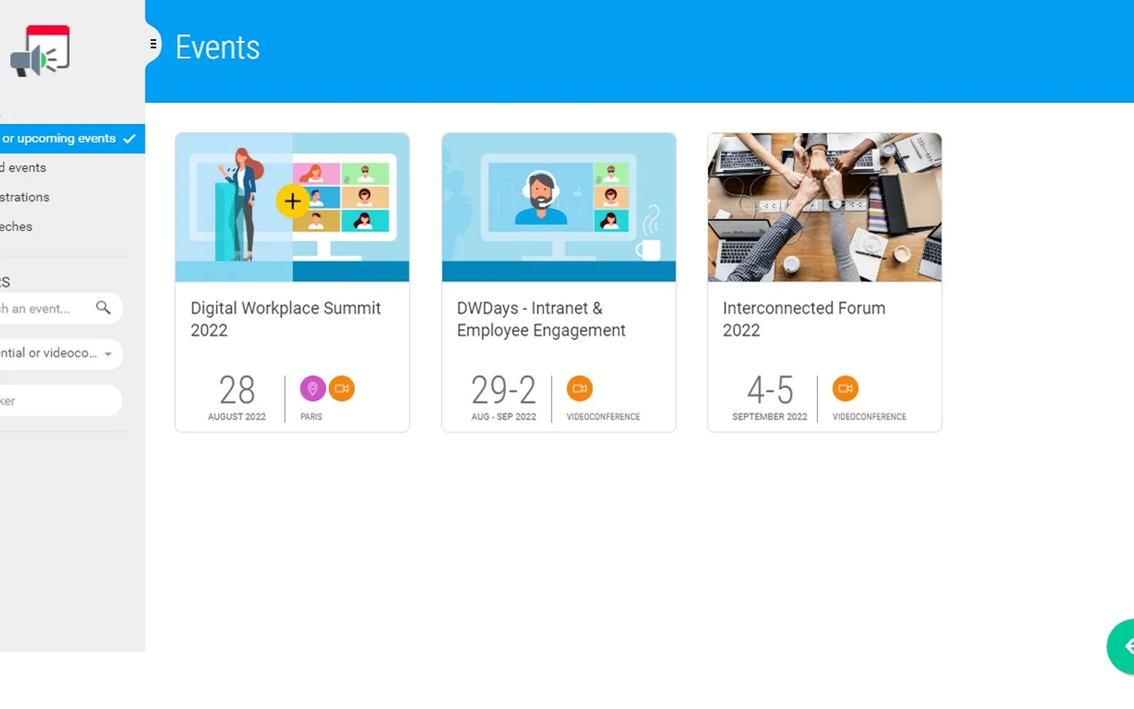 Events - Jalios — screenshot from the Microsoft Marketplace listing
