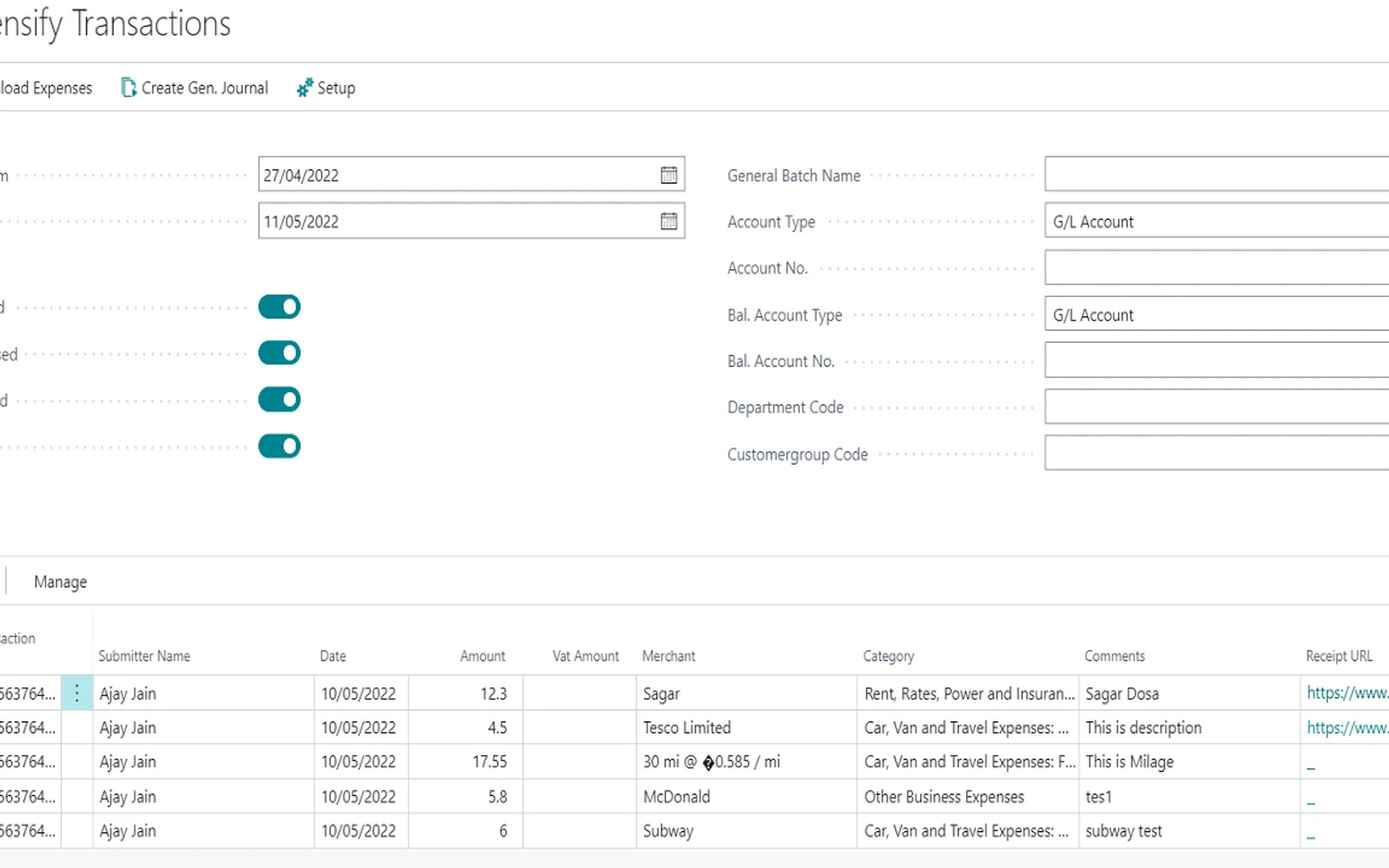 Expensify Connector — screenshot from the Microsoft Marketplace listing