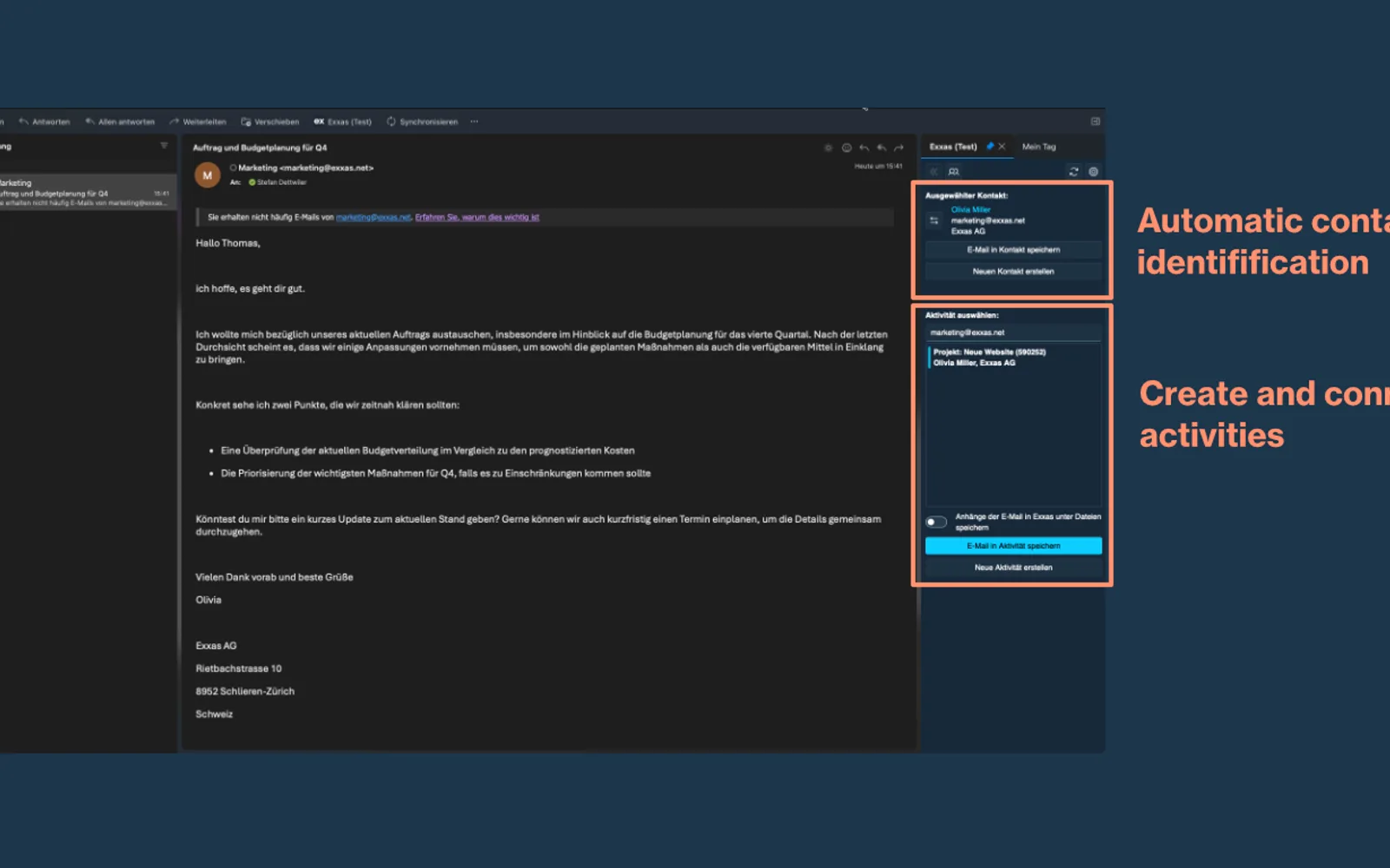 Exxas — screenshot from the Microsoft Marketplace listing