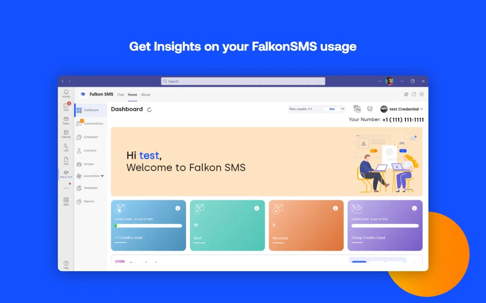 Falkon SMS — screenshot from the Microsoft Marketplace listing