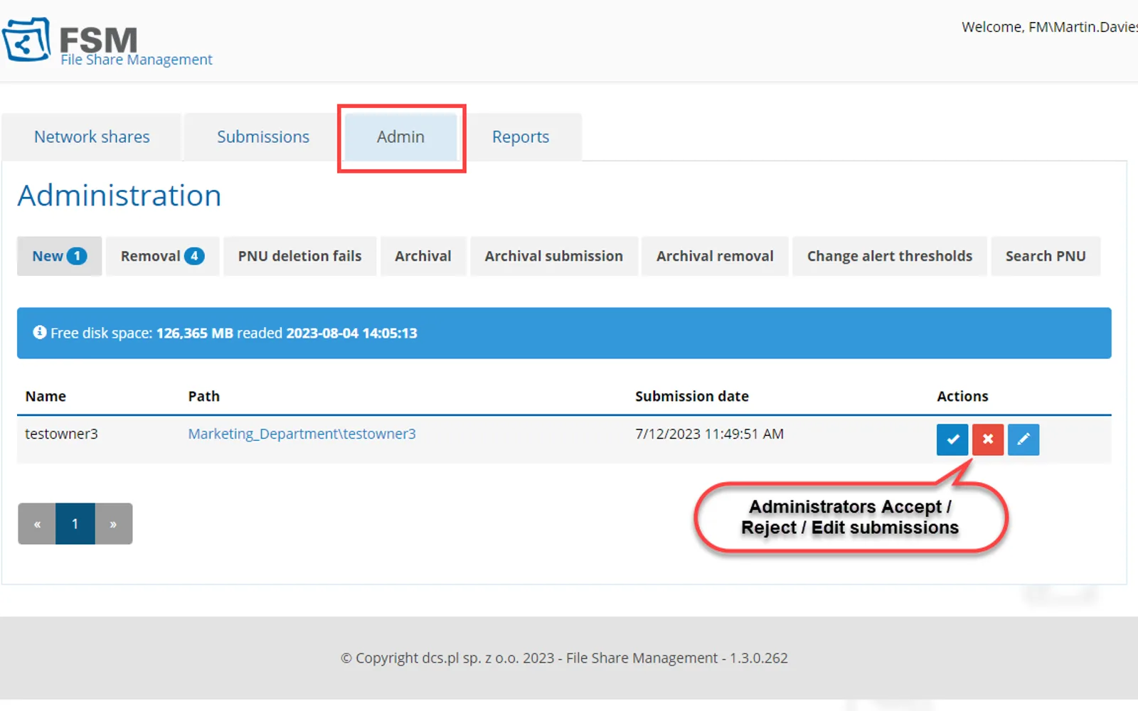 FileShareManager — screenshot from the Microsoft Marketplace listing