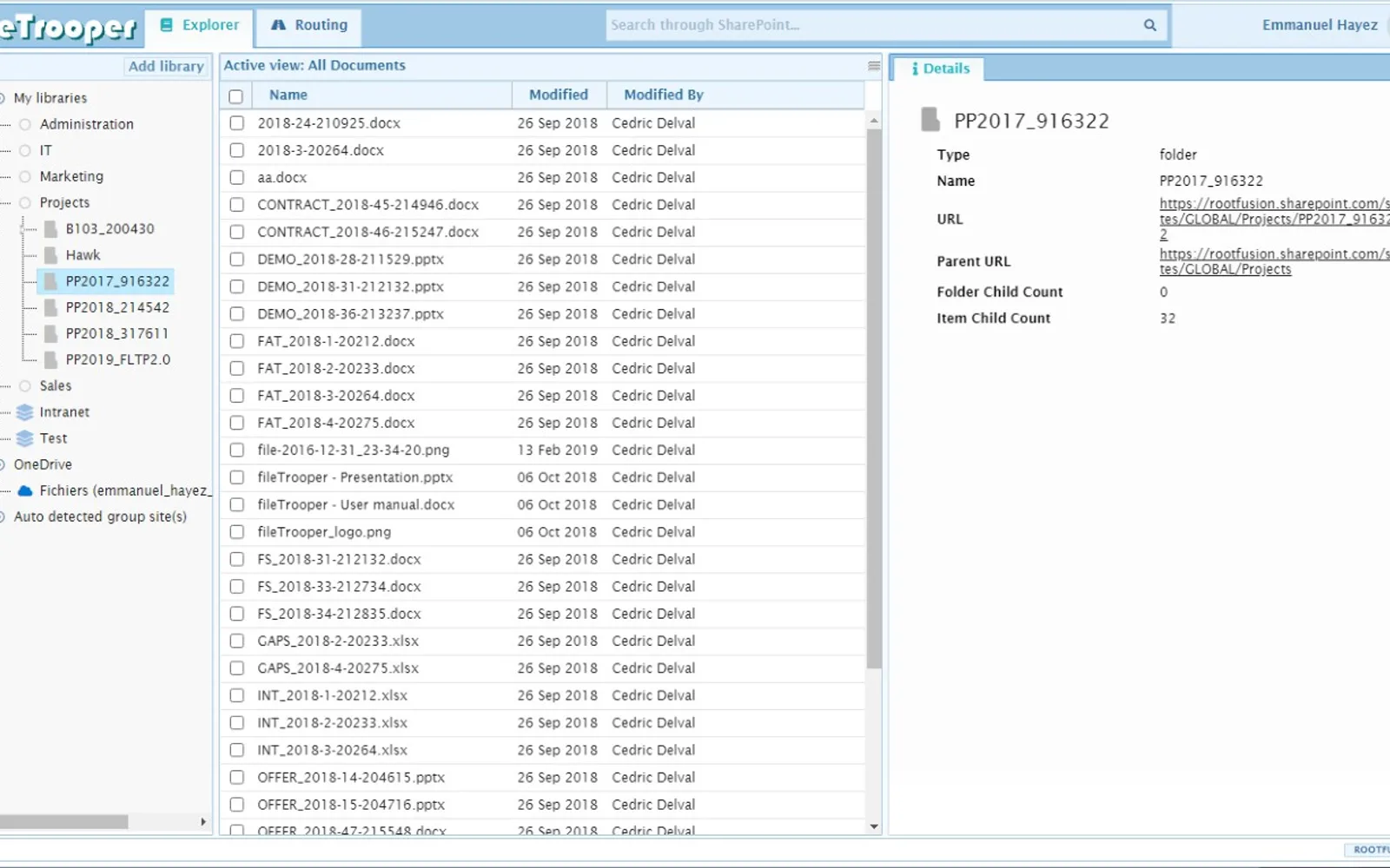 fileTrooper SharePoint File Explorer — screenshot from the Microsoft Marketplace listing