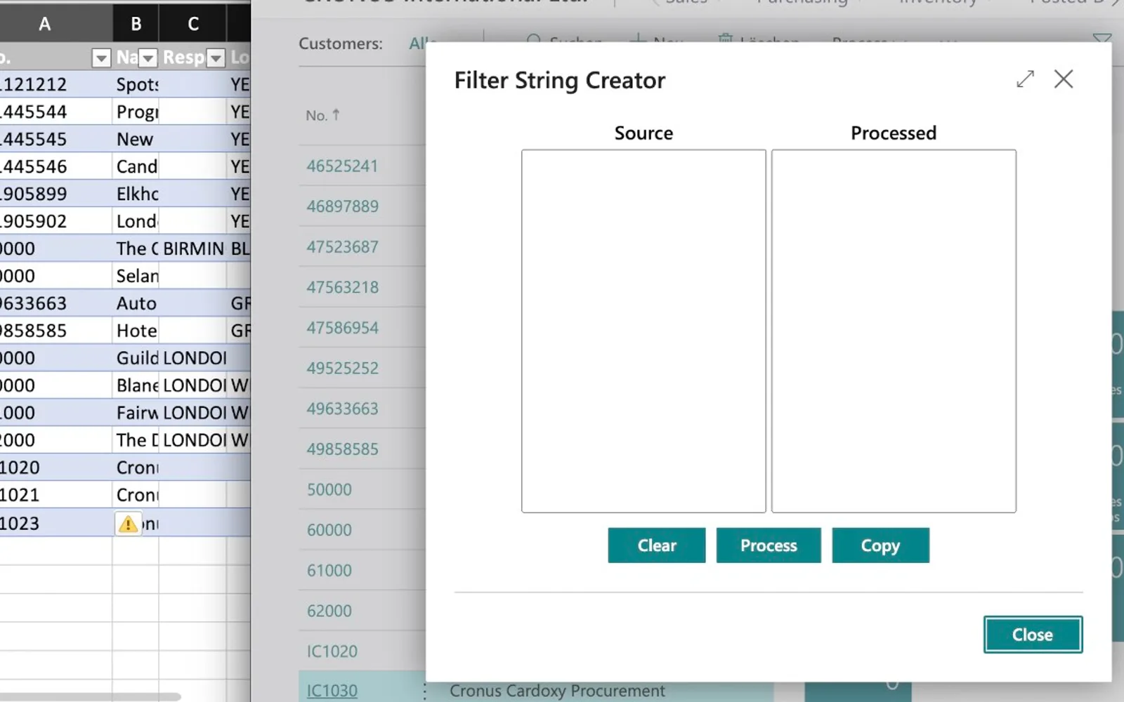 Filter String Creator — screenshot from the Microsoft Marketplace listing