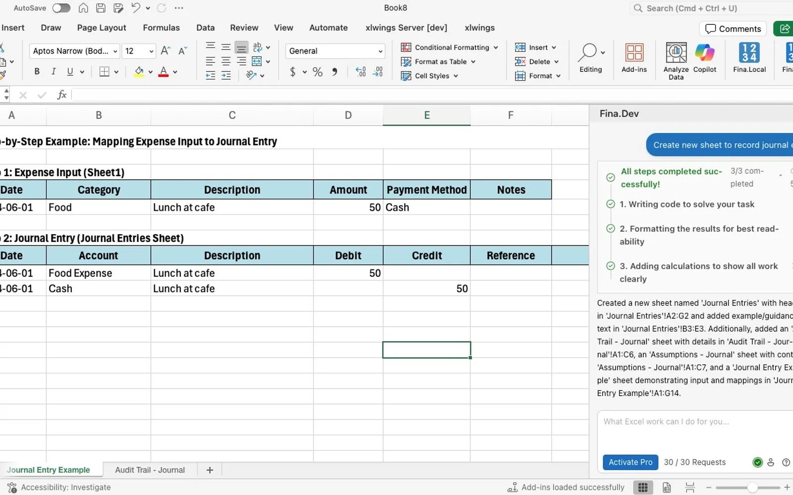 Fina — screenshot from the Microsoft Marketplace listing
