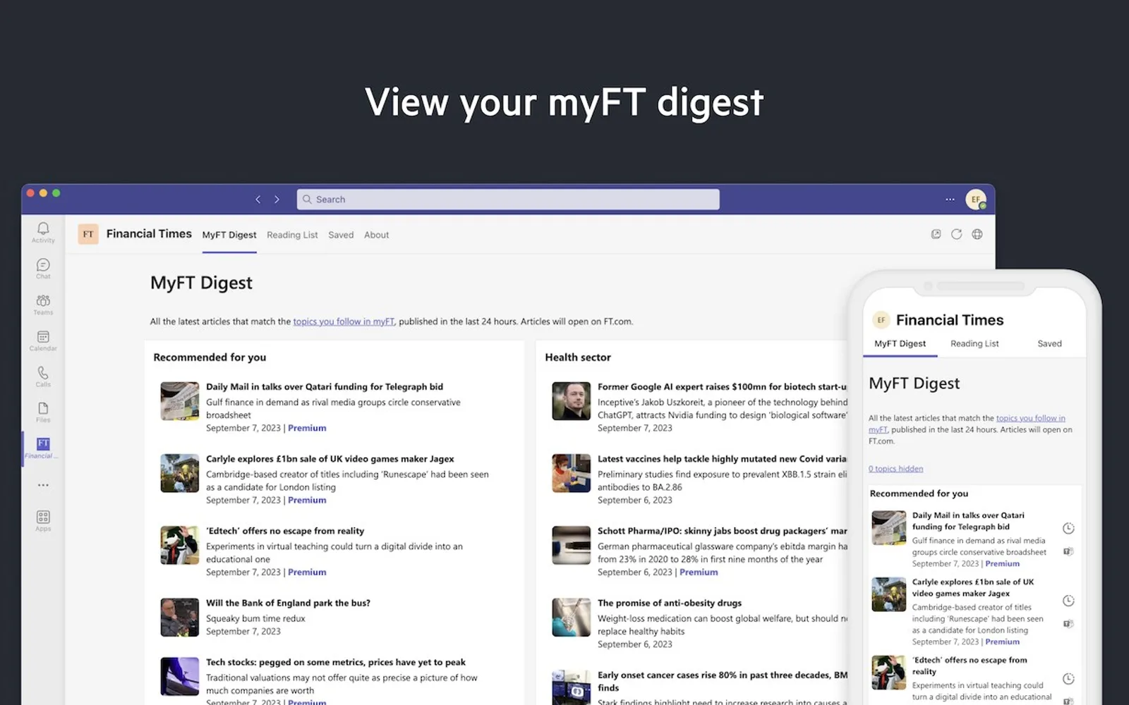Financial Times — screenshot from the Microsoft Marketplace listing