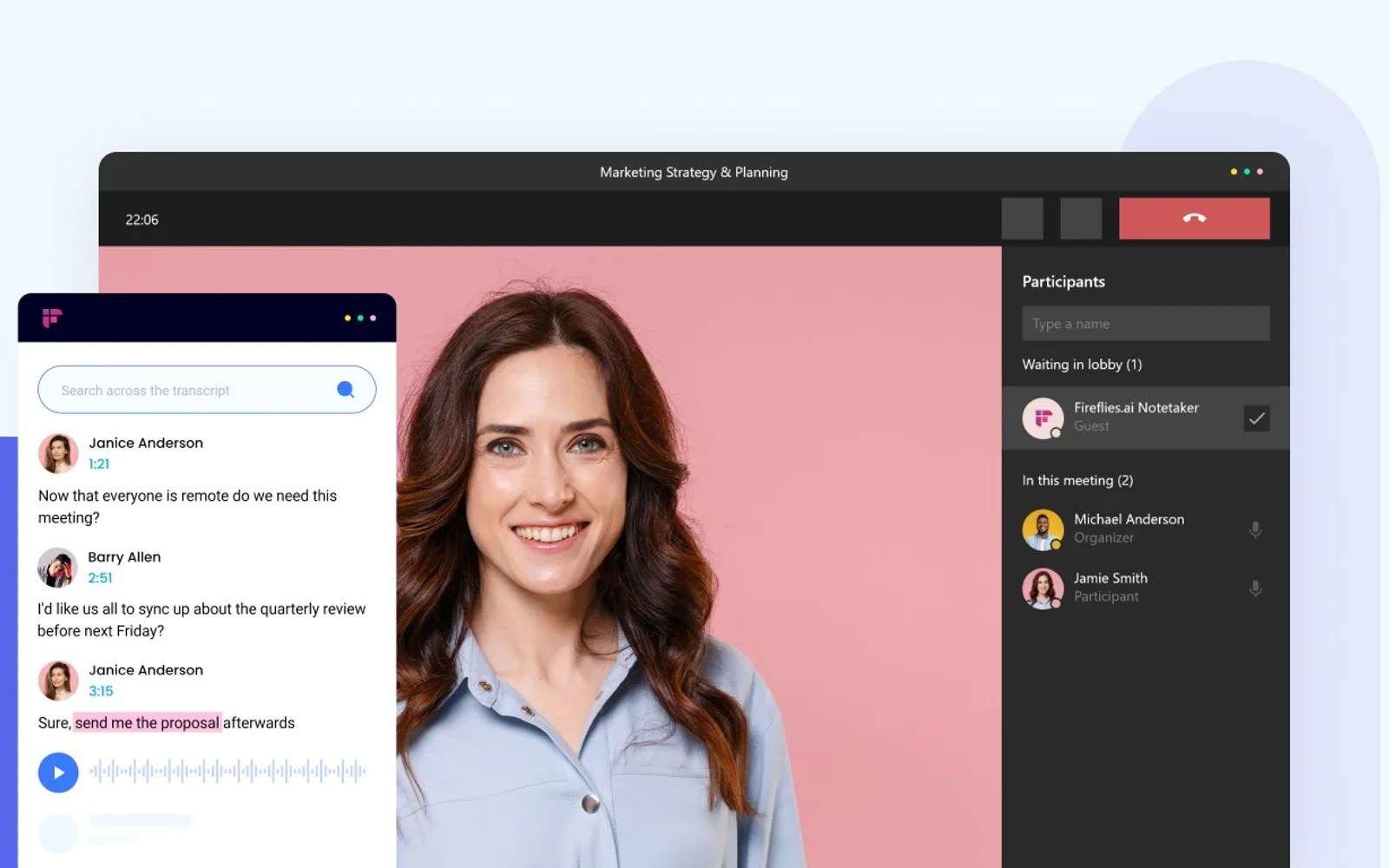 fireflies.ai — screenshot from the Microsoft Marketplace listing