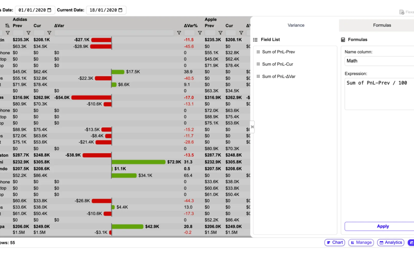 Flexa Tables — screenshot from the Microsoft Marketplace listing