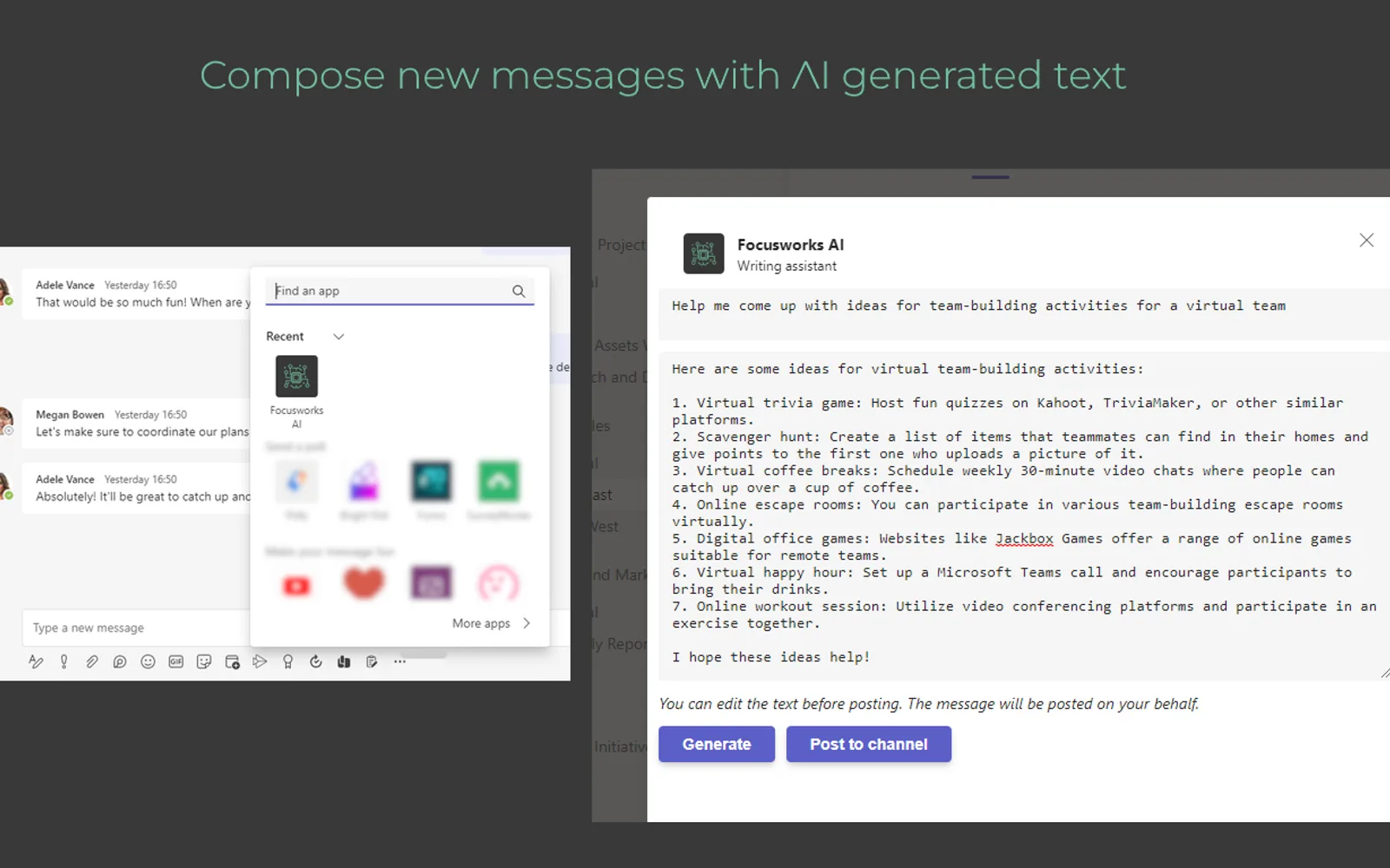 Focusworks AI — screenshot from the Microsoft Marketplace listing