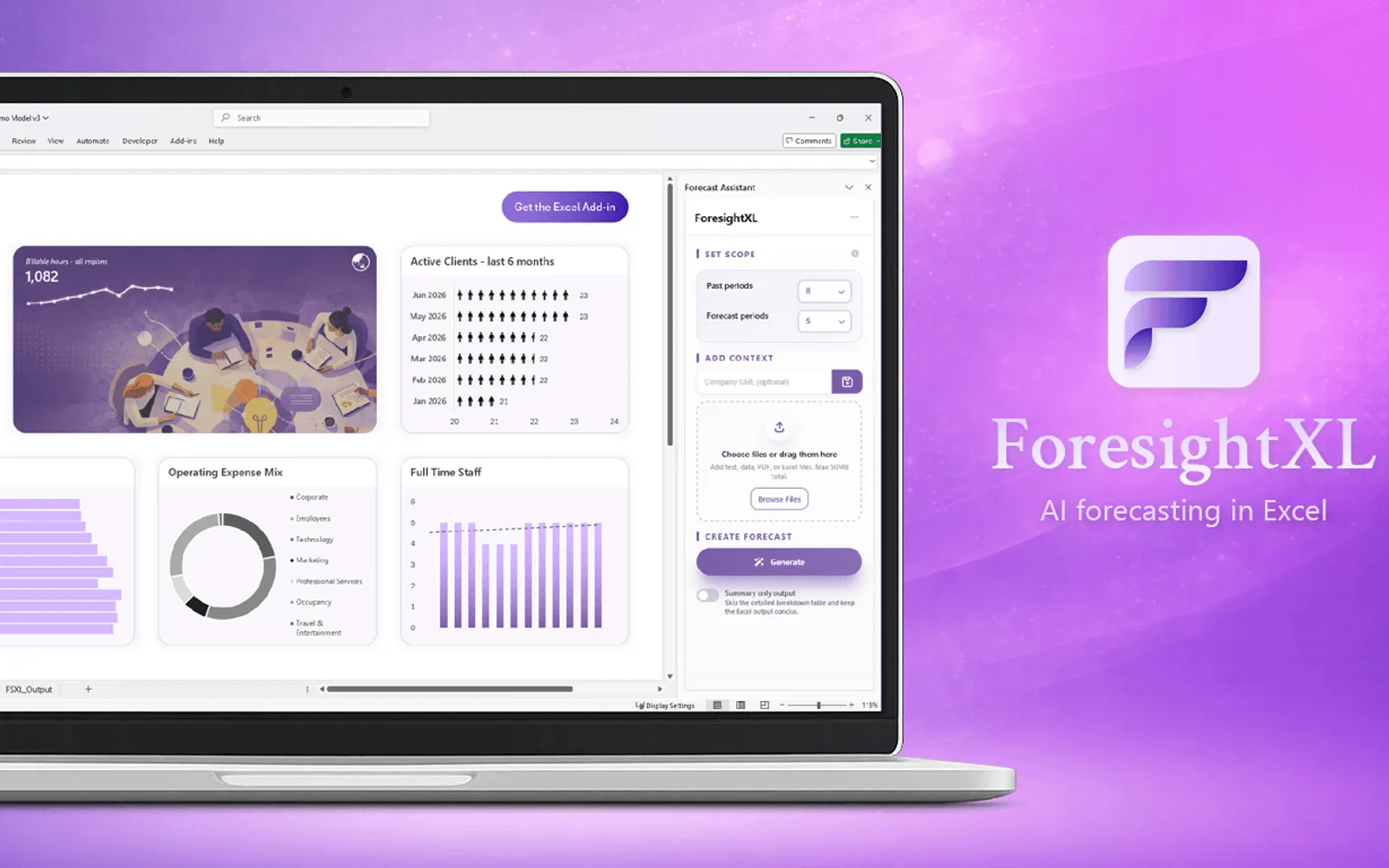 Forecast Assistant — screenshot from the Microsoft Marketplace listing