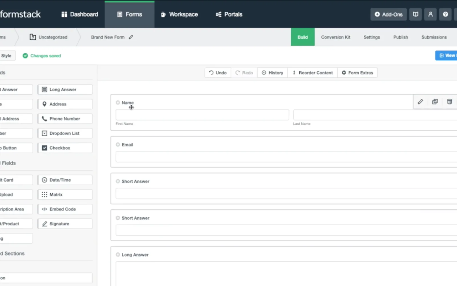 Formstack Forms — screenshot from the Microsoft Marketplace listing