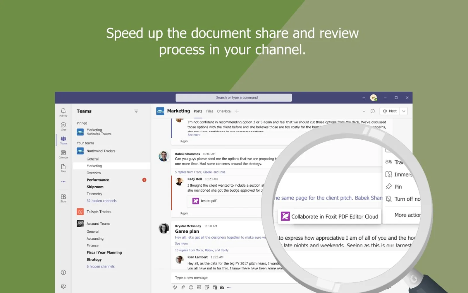 Foxit PDF Editor Cloud — screenshot from the Microsoft Marketplace listing
