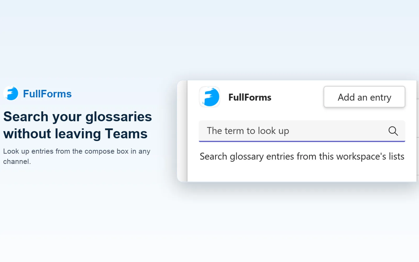 FullForms — screenshot from the Microsoft Marketplace listing