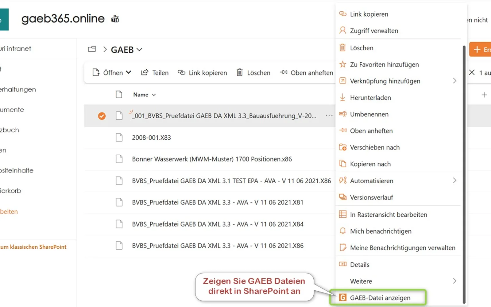 GAEB365 Viewer — screenshot from the Microsoft Marketplace listing