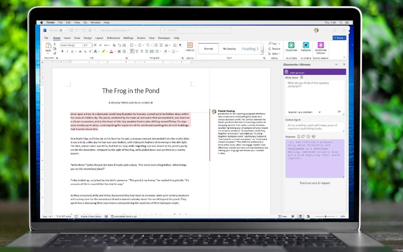 Ghostwriter Ultimate — screenshot from the Microsoft Marketplace listing