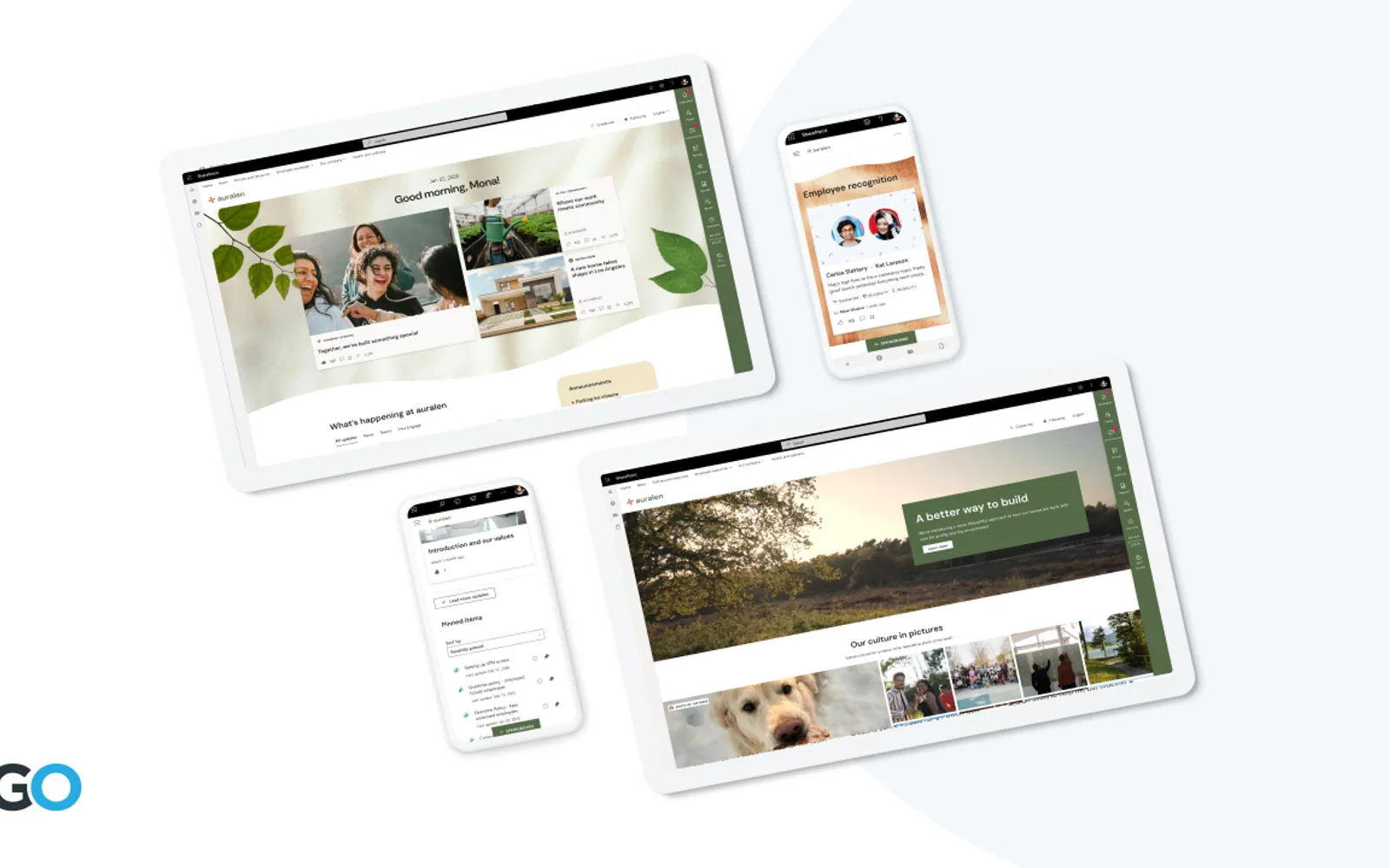 GO Intranet — screenshot from the Microsoft Marketplace listing