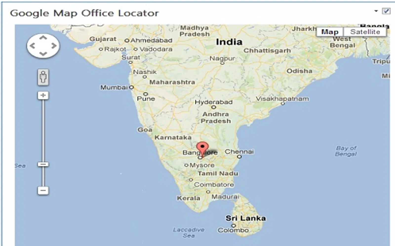 Google Office Locator — screenshot from the Microsoft Marketplace listing