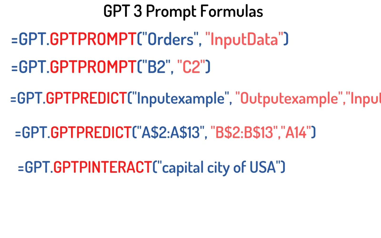 GPT for Excel — screenshot from the Microsoft Marketplace listing