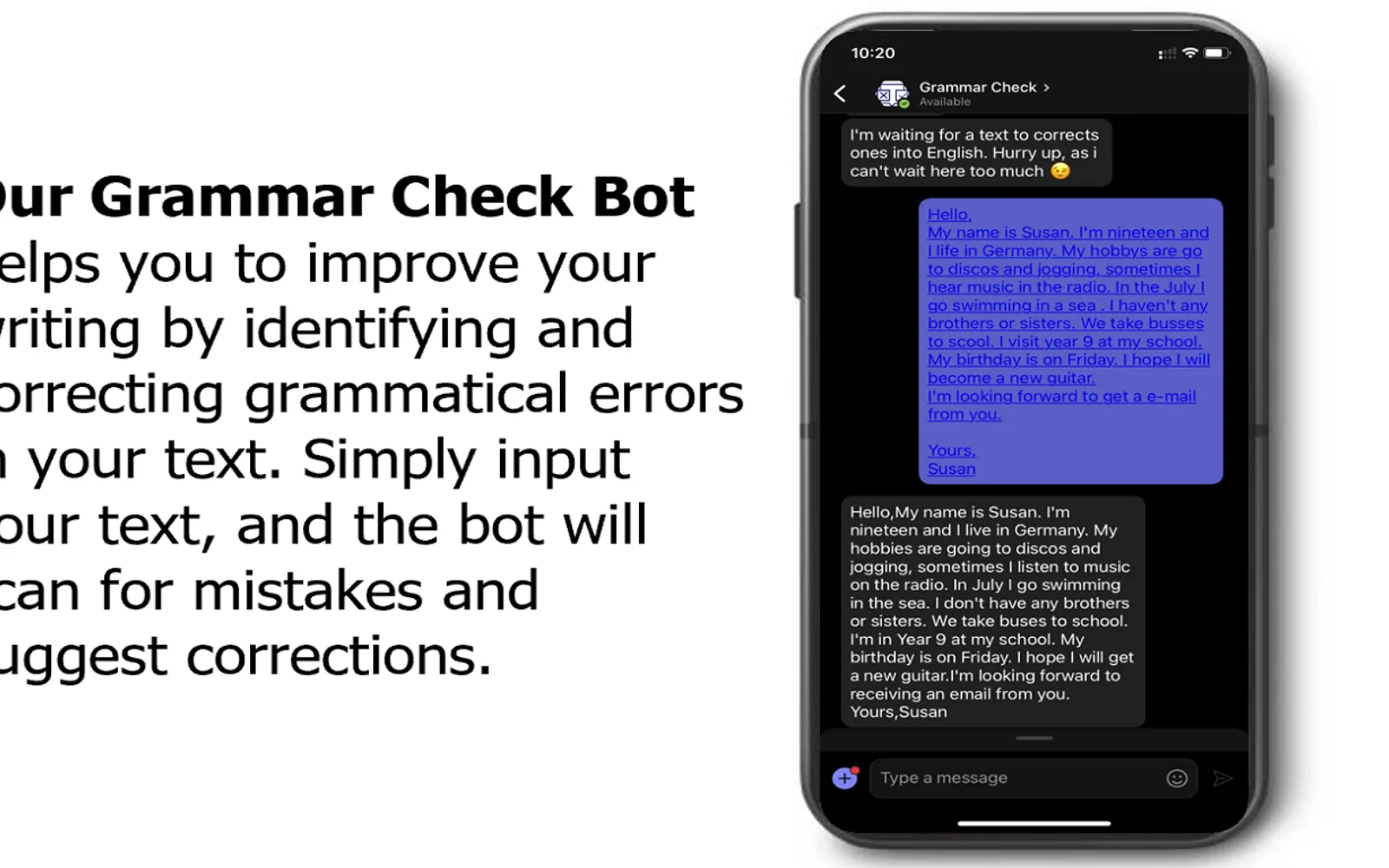 Grammar Check — screenshot from the Microsoft Marketplace listing